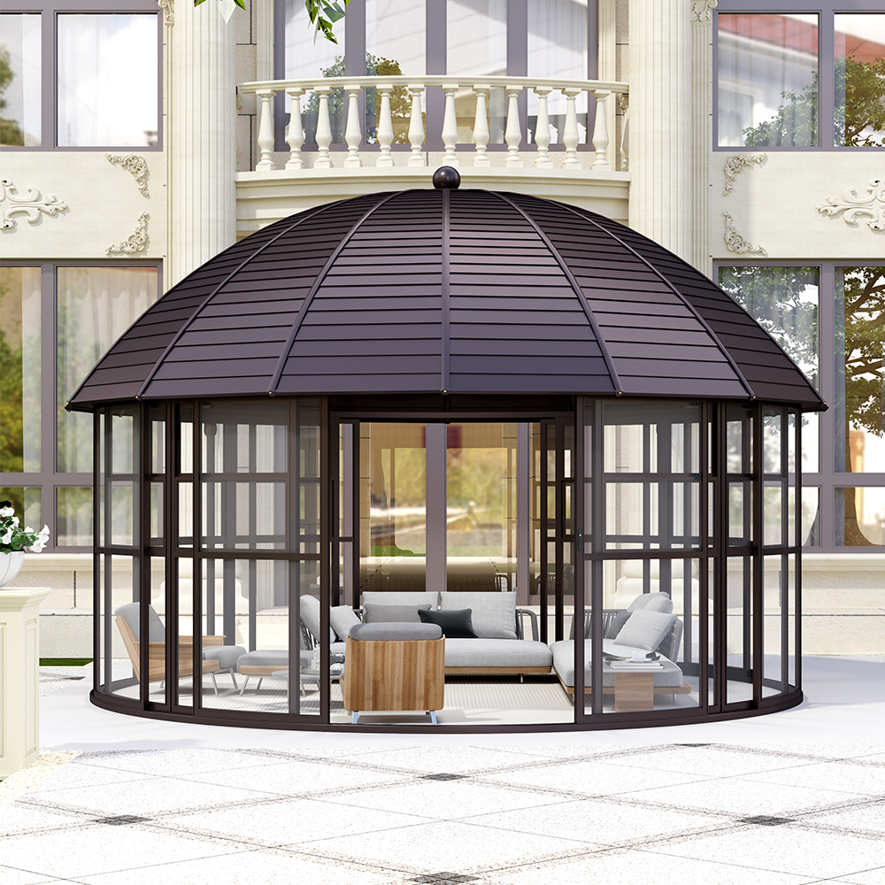 Çap 500CM Polikarbonat Kubbe Ev Gazebo