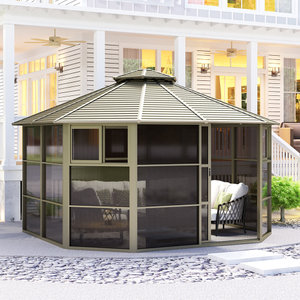 435x435CM Metal Yazlık Kapılı Gazebo