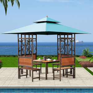 300*300CM Banklı ve Masalı Demir Çardak